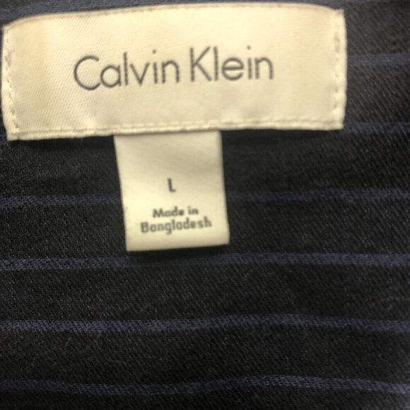 Calvin Klein Color Block Button Down Shirt Blue Large - Picture 6 of 6